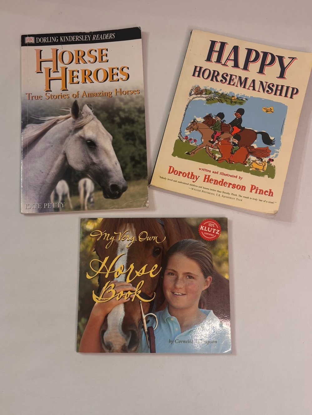 Horse Books for Kids ( Set of 3 ) Assorted Horse/Rider Content.